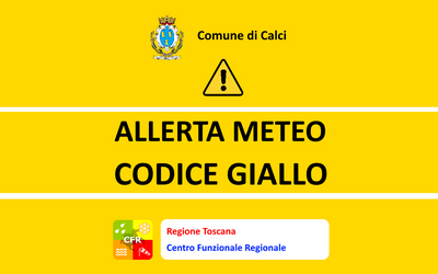 allerta meteo codice giallo - logo cfr regione toscana