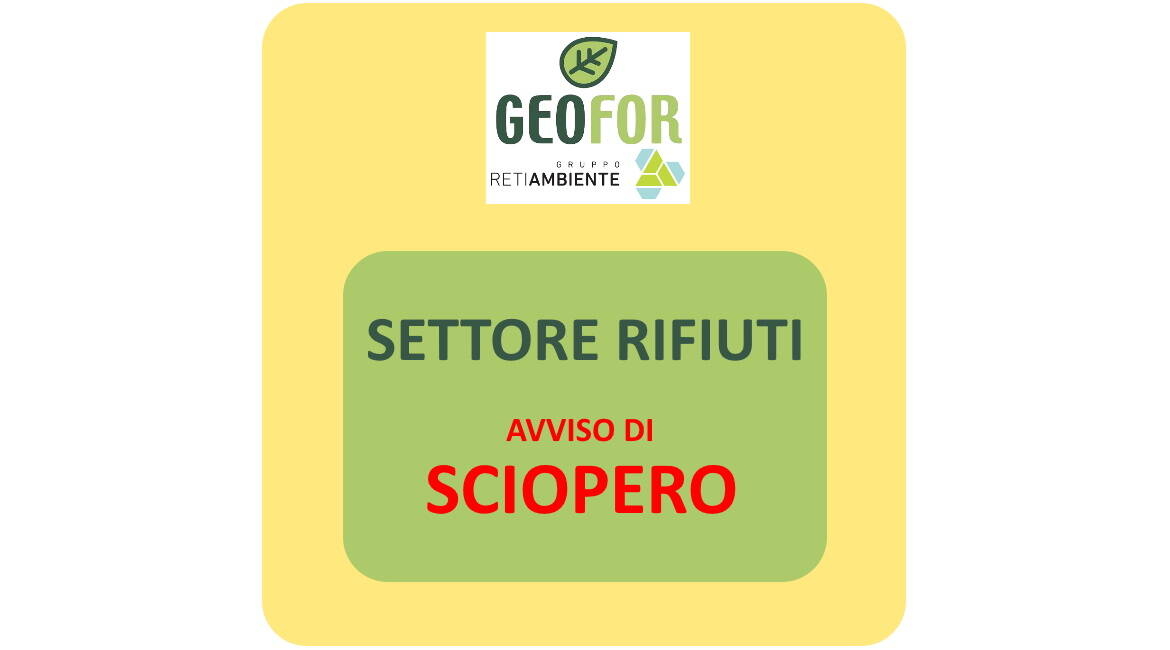 Avviso sciopero Geofor rifiuti