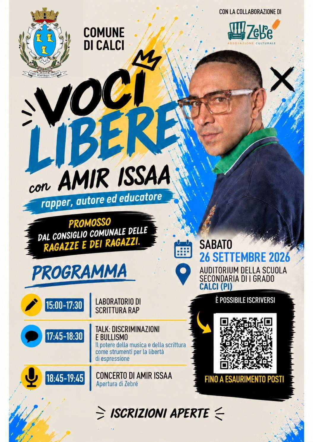 volantino con foto amir issaa